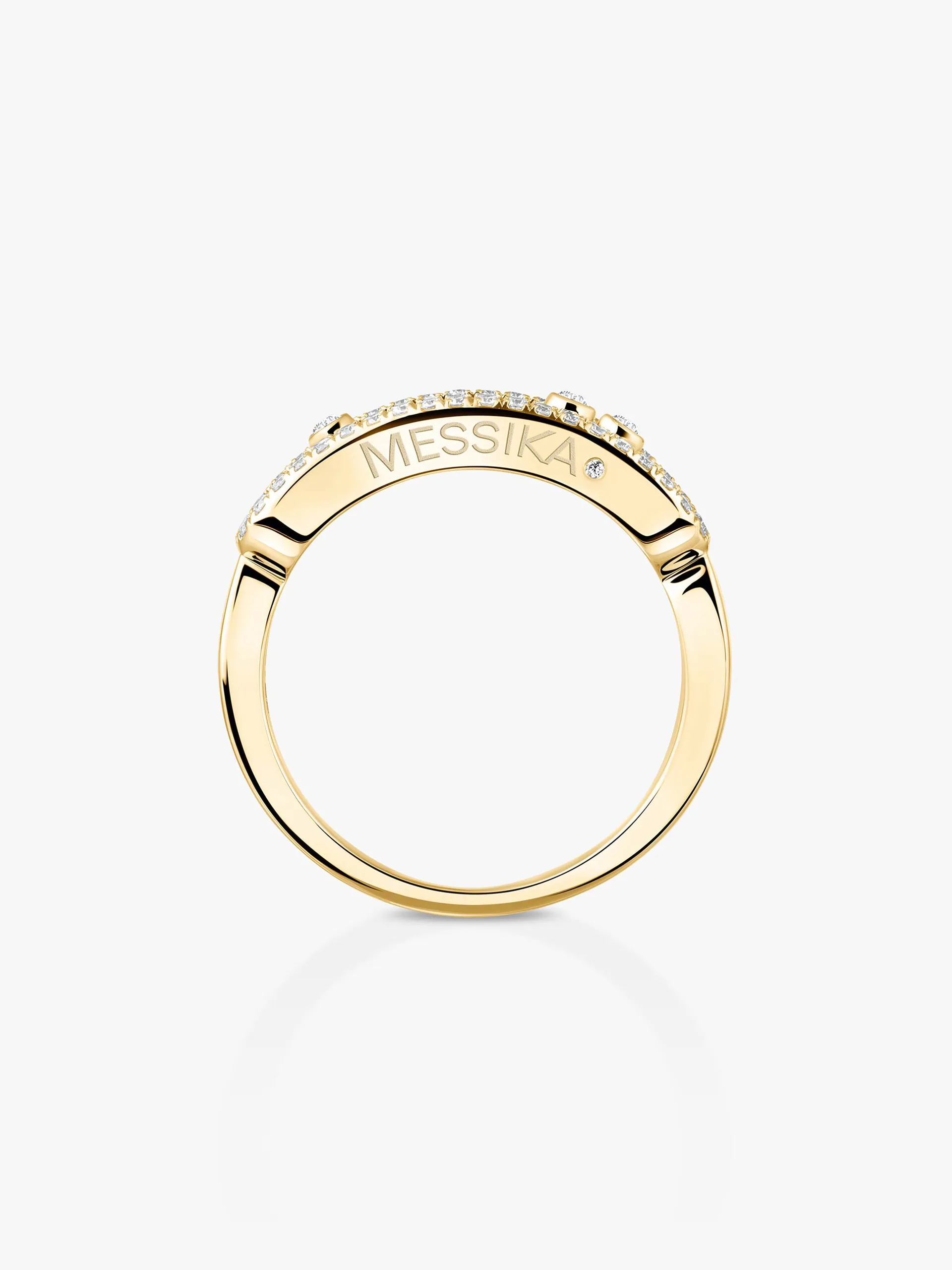 Messika packshot bague baby move classique pav e vue 4 04683 yg