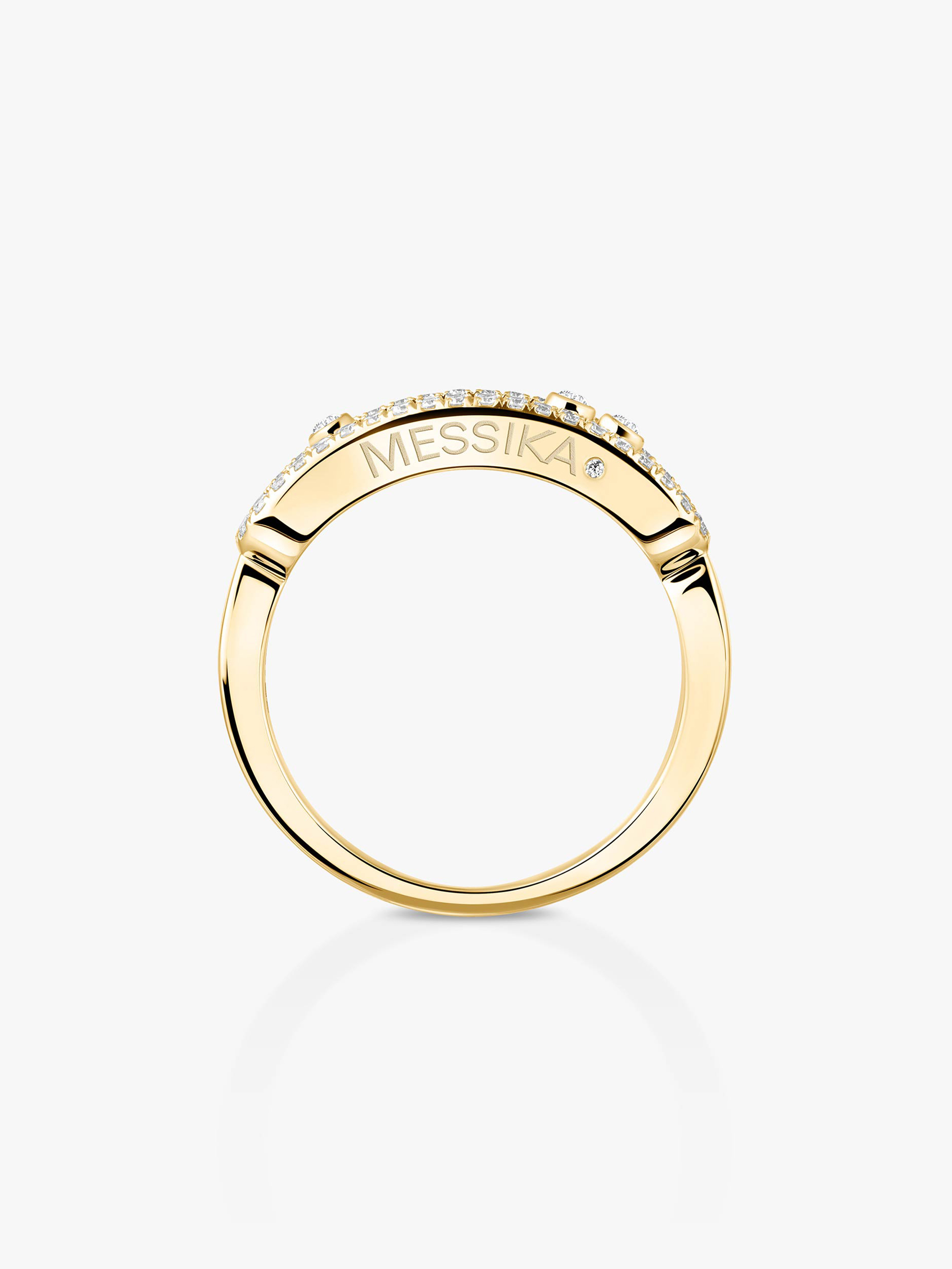 Messika packshot bague baby move classique pav e vue 4 04683 yg